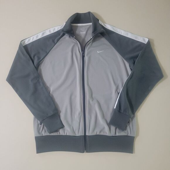 Nike Sportswear Women’s Gray Knit Dri-FIT Track Jacket - Picture 1 of 13
